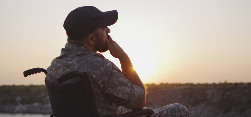 sad veteran